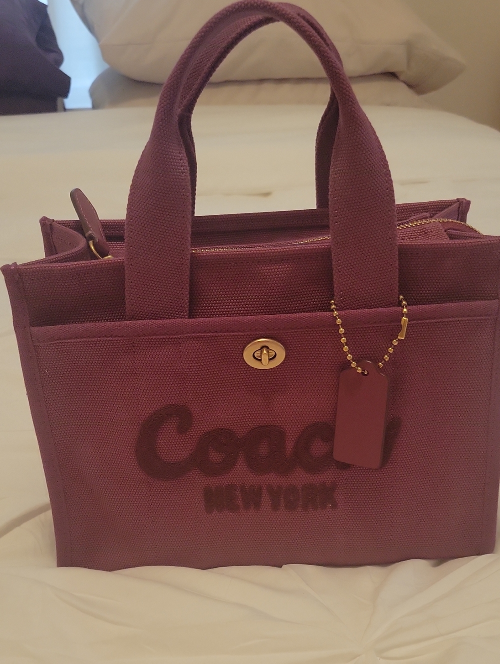 New Coach Cargo Tote 26 in Pink - Picture 3 of 14